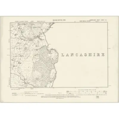 1898 Map of Cumberland LXXXVI.NE, 1900 Print