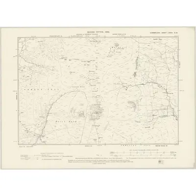 1897 Map of Cumberland LXXXVI.NW, 1900 Print