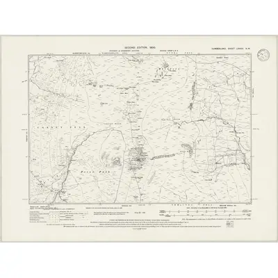 1897 Map of Cumberland LXXXVI.NW, 1945 Print