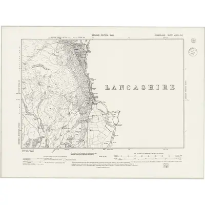 1898 Map of Cumberland LXXXVI.SE, 1944 Print