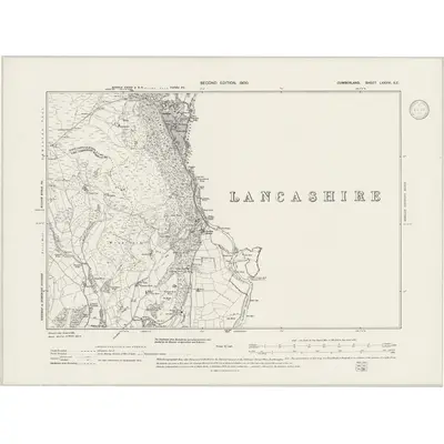 1898 Map of Cumberland LXXXVI.SE, 1945 Print