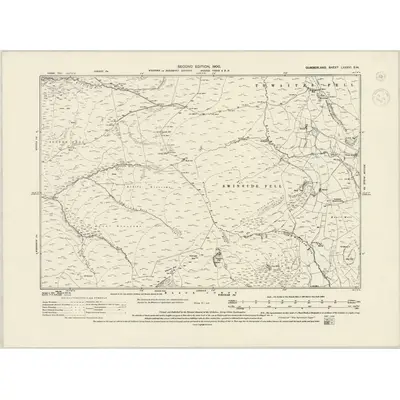 1897 Map of Cumberland LXXXVI.SW, 1944 Print