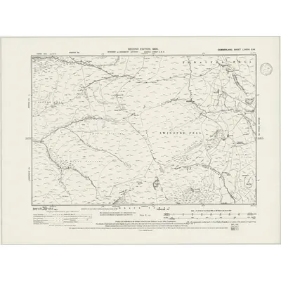 1897 Map of Cumberland LXXXVI.SW, 1946 Print