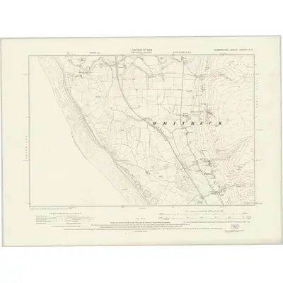 1922 Map of Cumberland LXXXVII.NE, 1926 Print