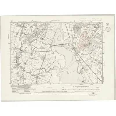 1923 Map of Cumberland LXXXVIII.NE, 1943 Print