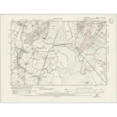 1923 Map of Cumberland LXXXVIII.NE, 1946 Print