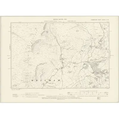 1897 Map of Cumberland LXXXVIII.NW, 1900 Print