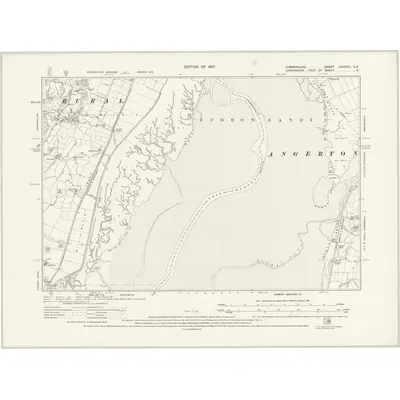 1922 Map of Cumberland LXXXVIII.SE, 1927 Print