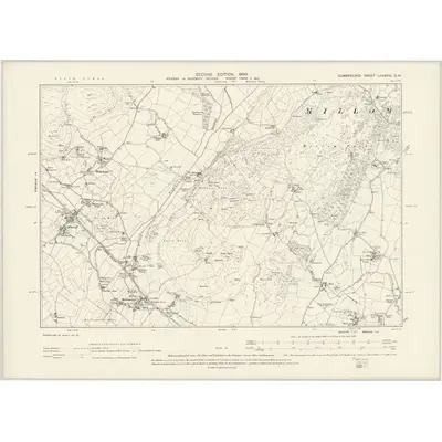 1897 Map of Cumberland LXXXVIII.SW, 1900 Print