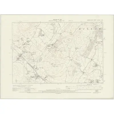 1922 Map of Cumberland LXXXVIII.SW, 1926 Print