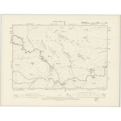 1899 Map of Cumberland V.SW, 1901 Print