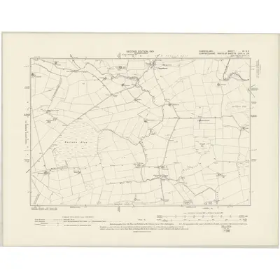 1899 Map of Cumberland Va.SE, 1901 Print