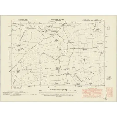 1946 Map of Cumberland Va.SE, 1952 Print
