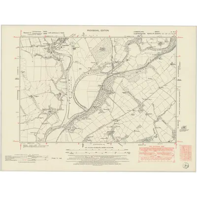 1949 Map of Cumberland VI.NE, 1951 Print