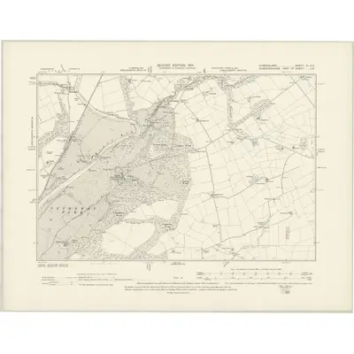 1899 Map of Cumberland VI.SE, 1901 Print