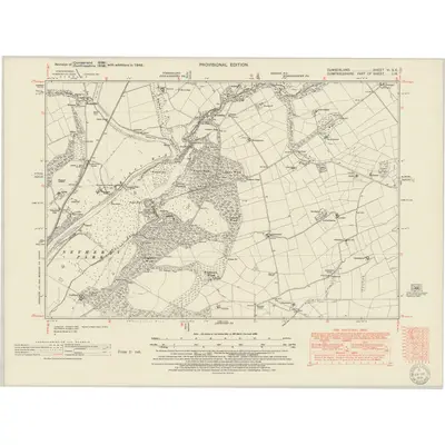 1948 Map of Cumberland VI.SE, 1951 Print