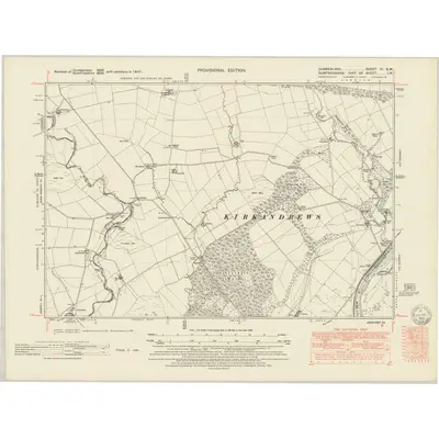 1947 Map of Cumberland VI.SW, 1951 Print
