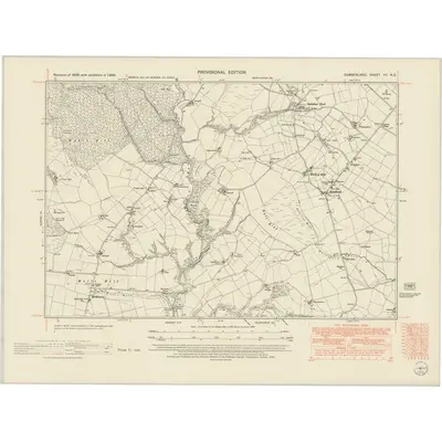 1949 Map of Cumberland VII.NE, 1952 Print