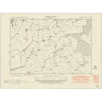 1949 Map of Cumberland VII.NW, 1952 Print