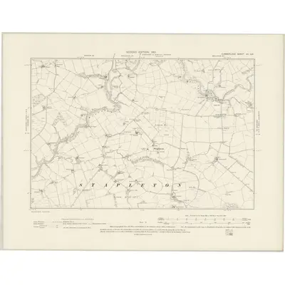 1899 Map of Cumberland VII.SE, 1901 Print