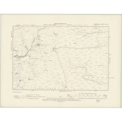 1899 Map of Cumberland VIII.NE, 1901 Print