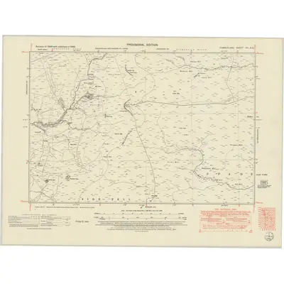 1946 Map of Cumberland VIII.NE, 1951 Print