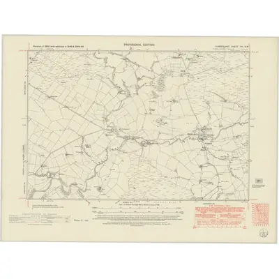 1948 Map of Cumberland VIII.NW, 1951 Print