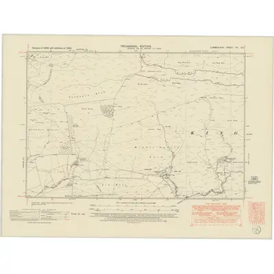 1946 Map of Cumberland VIII.SE, 1952 Print