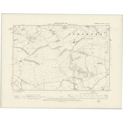 1899 Map of Cumberland VIII.SW, 1901 Print