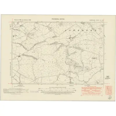 1946 Map of Cumberland VIII.SW, 1951 Print