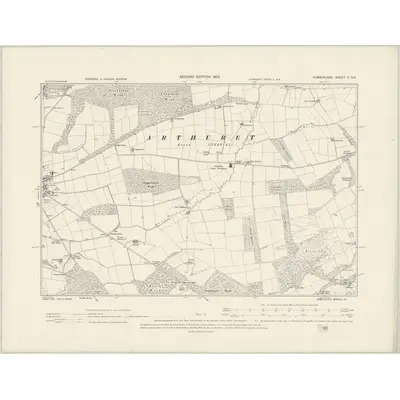 1899 Map of Cumberland X.NE, 1901 Print