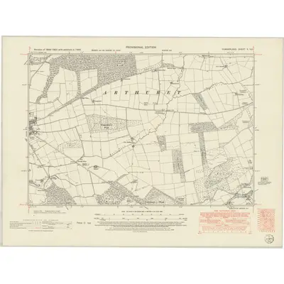 1945 Map of Cumberland X.NE, 1952 Print