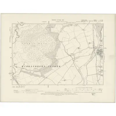1899 Map of Cumberland X.NW, 1901 Print
