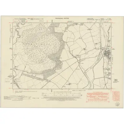 1945 Map of Cumberland X.NW, 1951 Print