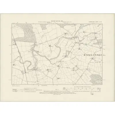 1899 Map of Cumberland X.SE, 1901 Print