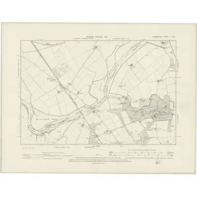 1899 Map of Cumberland X.SW, 1901 Print