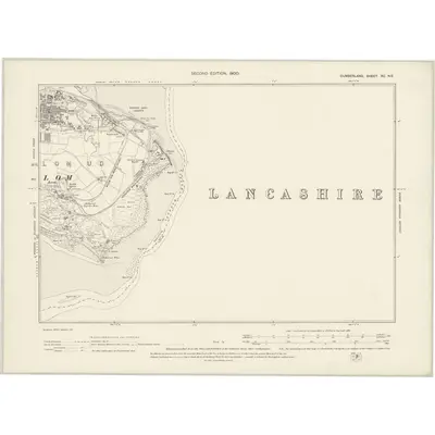 1897 Map of Cumberland XC.NE, 1900 Print