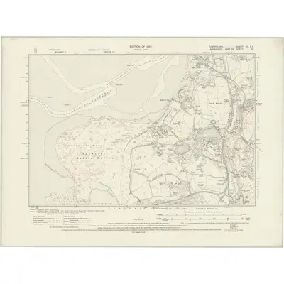 1923 Map of Cumberland XC.SE, 1926 Print
