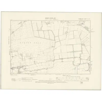 1899 Map of Cumberland XI.NE, 1901 Print