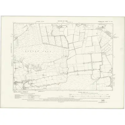 1924 Map of Cumberland XI.NE, 1926 Print