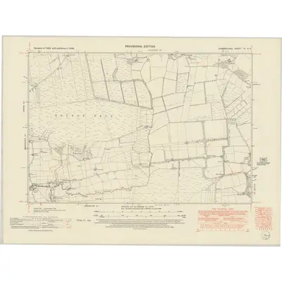 1946 Map of Cumberland XI.NE, 1952 Print