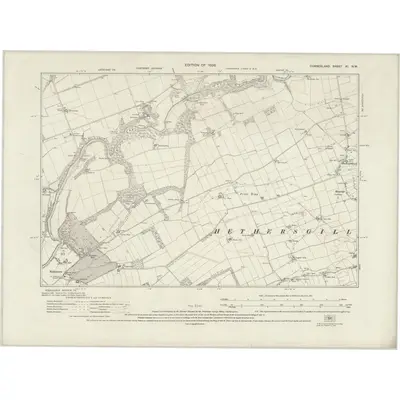 1924 Map of Cumberland XI.NW, 1926 Print