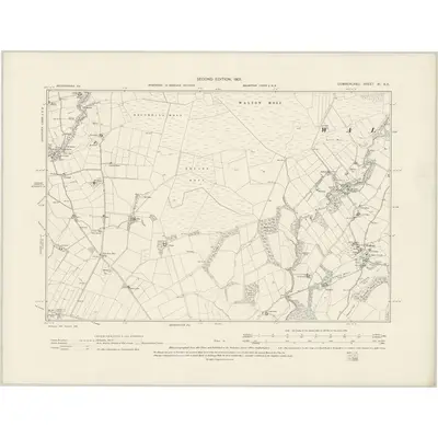 1899 Map of Cumberland XI.SE, 1901 Print