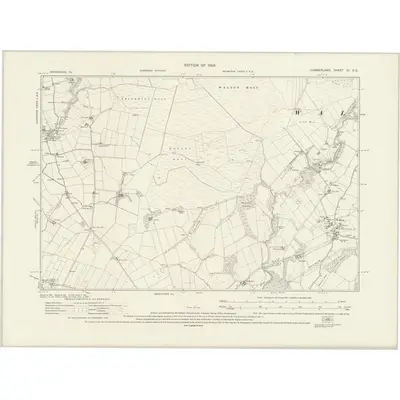 1924 Map of Cumberland XI.SE, 1926 Print