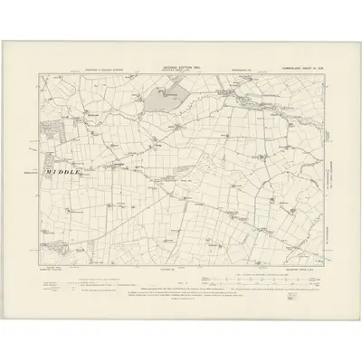 1899 Map of Cumberland XI.SW, 1901 Print