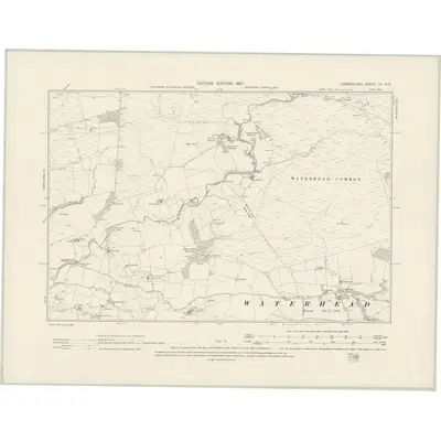 1899 Map of Cumberland XII.NE, 1901 Print