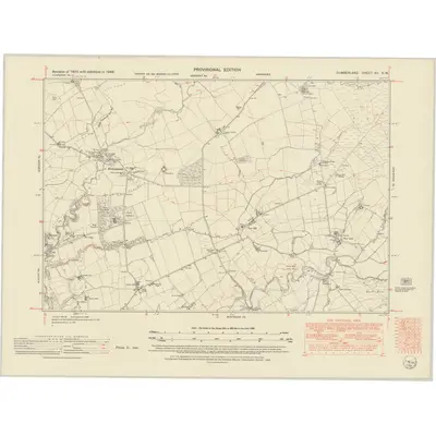 1946 Map of Cumberland XII.NW, 1952 Print