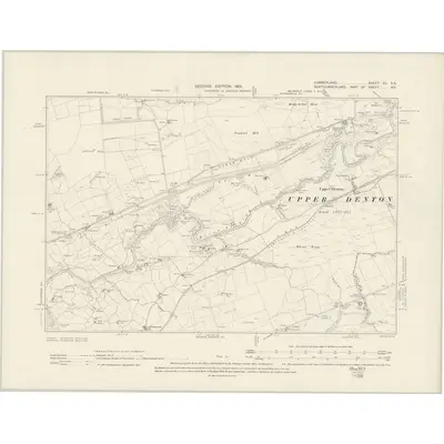 1899 Map of Cumberland XII.SE, 1901 Print