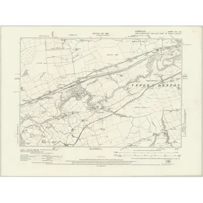 1924 Map of Cumberland XII.SE, 1926 Print