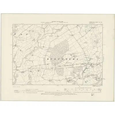 1899 Map of Cumberland XII.SW, 1901 Print